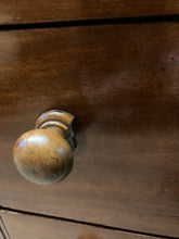 Load image into Gallery viewer, Antique Mahogany Pedestal Desk Tan Leather Top In Need Of TLC
