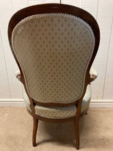 Load image into Gallery viewer, Mahogany Upholstered Button Back Armchair On Castors

