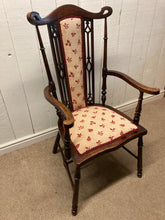 Load image into Gallery viewer, Antique Arts And Crafts Style Open Armchair Carver Chair

