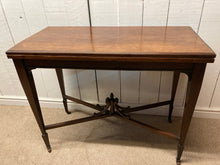 Load image into Gallery viewer, Antique Mahogany Swivel Top Card Table / Hall Table
