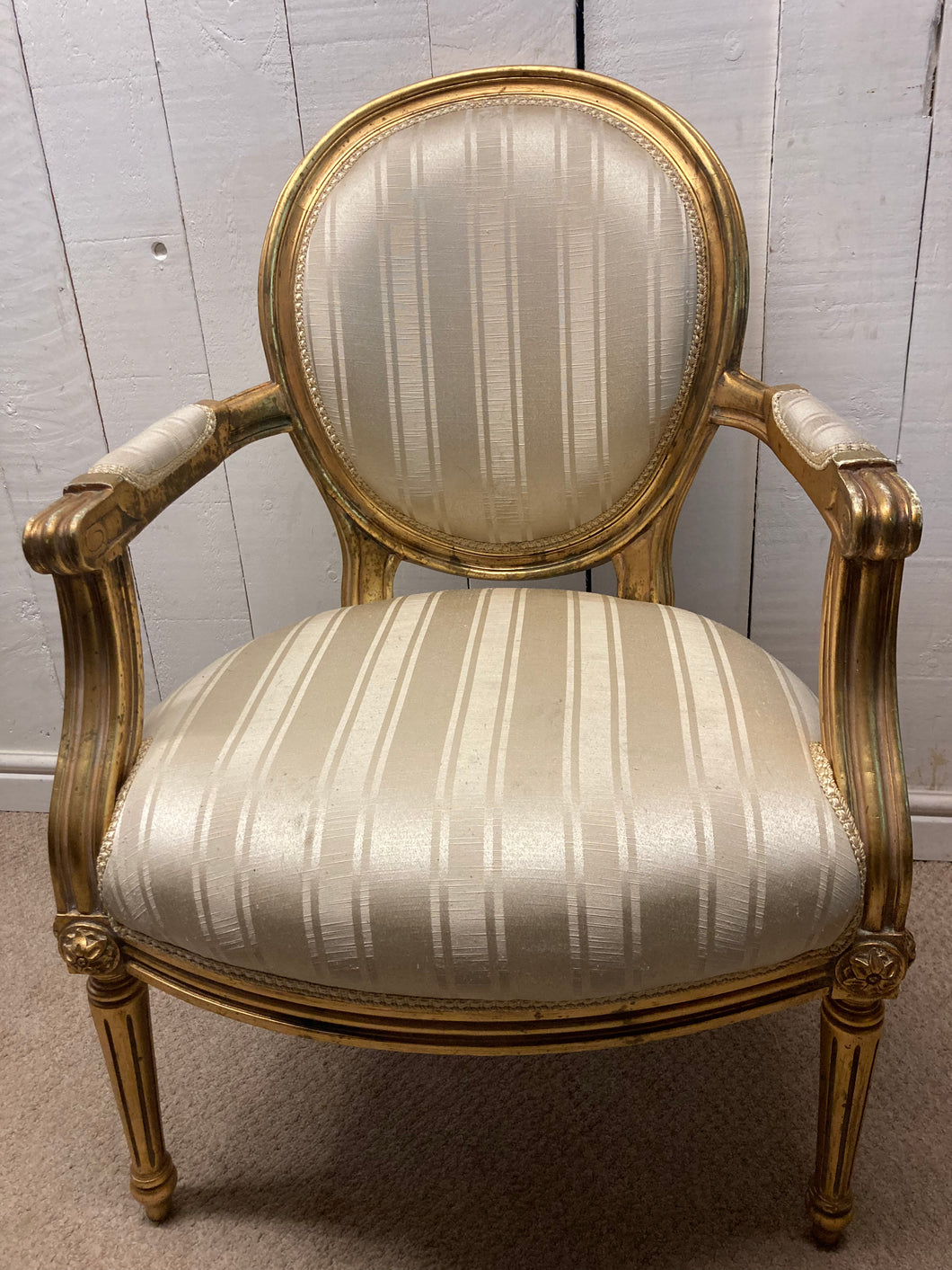 Vintage French Style Gold Armchair