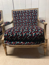 Load image into Gallery viewer, Pair Antique Gilt Frame Armchairs
