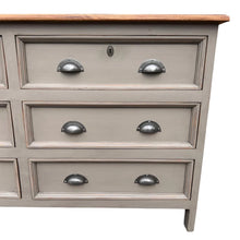 Load image into Gallery viewer, Large Grey Taupe Double Six Drawer Sideboard Chest Of Drawers
