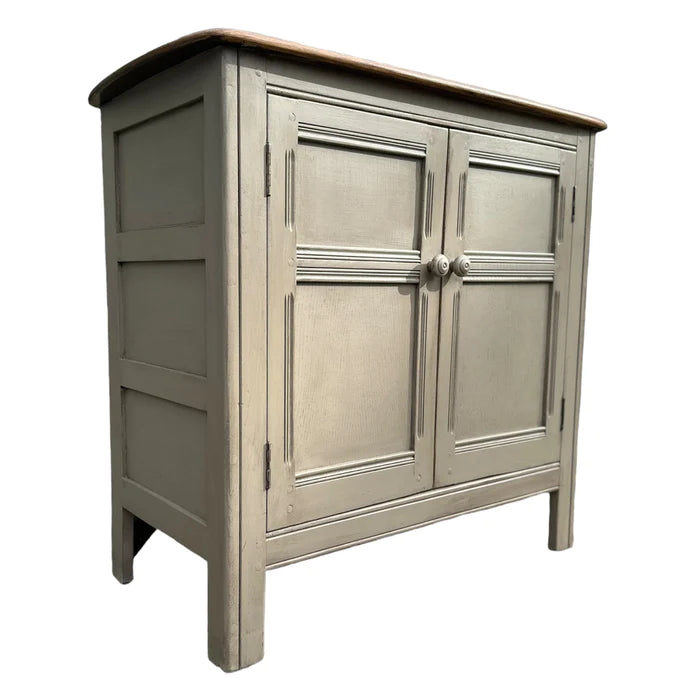 Small Grey Taupe Painted Ercol Cupboard Cabinet Sideboard