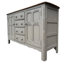 Load image into Gallery viewer, Ercol Taupe Grey Painted Sideboard With Four Drawers And Two Cupboards
