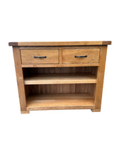 Load image into Gallery viewer, Solid Oak Console Table Sideboard Two Drawers And A Shelf
