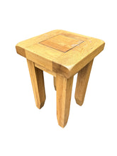 Load image into Gallery viewer, Solid Oak Small Square Side Table Lamp Table
