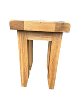 Load image into Gallery viewer, Solid Oak Small Square Side Table Lamp Table
