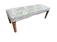 Load image into Gallery viewer, Antique Ottoman Stool On Barley Twist Legs
