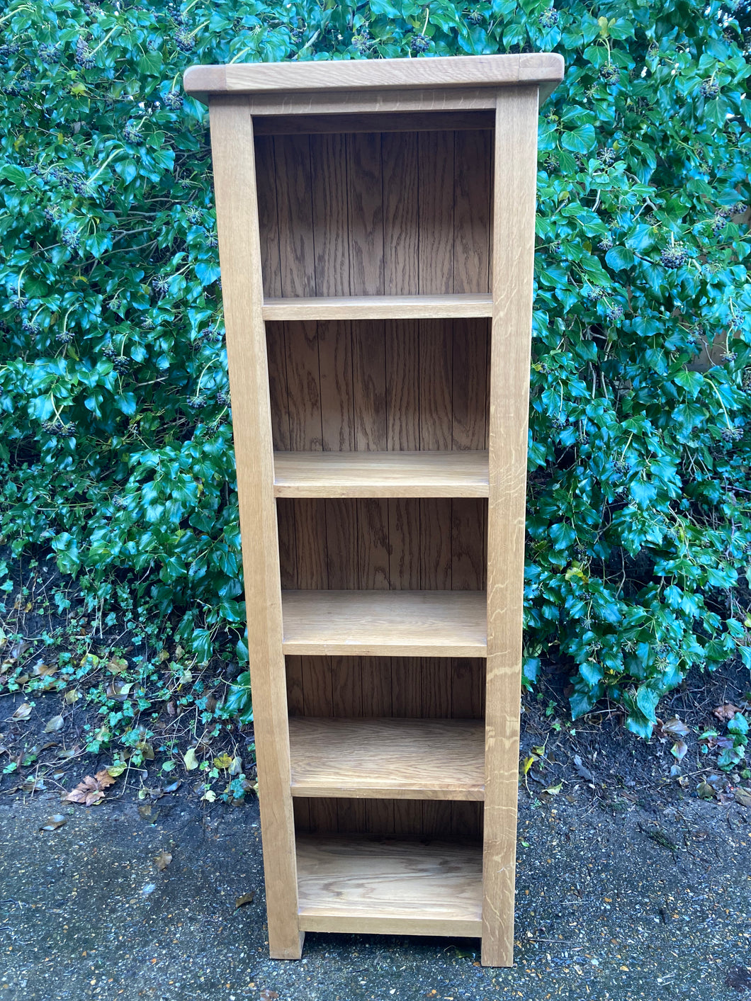 Solid Oak Tall Bookcase