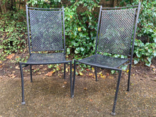 Load image into Gallery viewer, Kettler Pair Of Black Metal Garden Chairs

