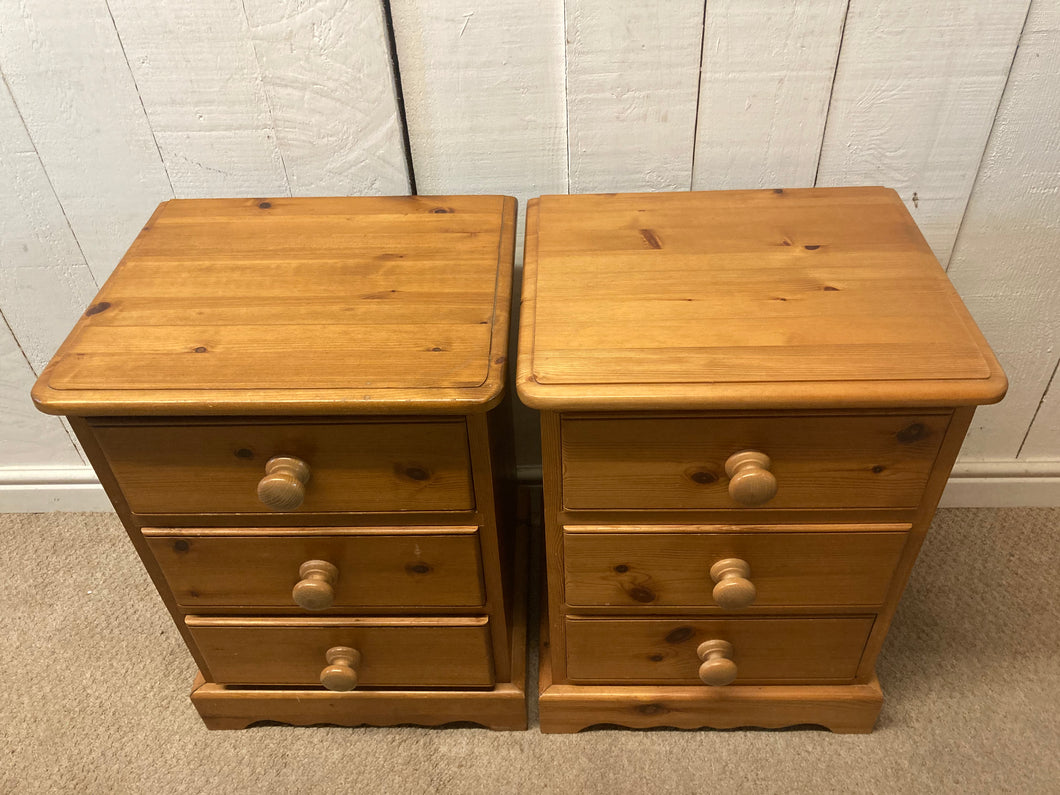 Pair Of Pine Bedside Tables