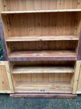 Load image into Gallery viewer, Solid Pine Bookcase Over Two Door Cupboard With Adjustable Shelves
