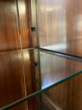 Load image into Gallery viewer, Glazed Mahogany Display Cabinet With Carvings On Claw And Ball Feet
