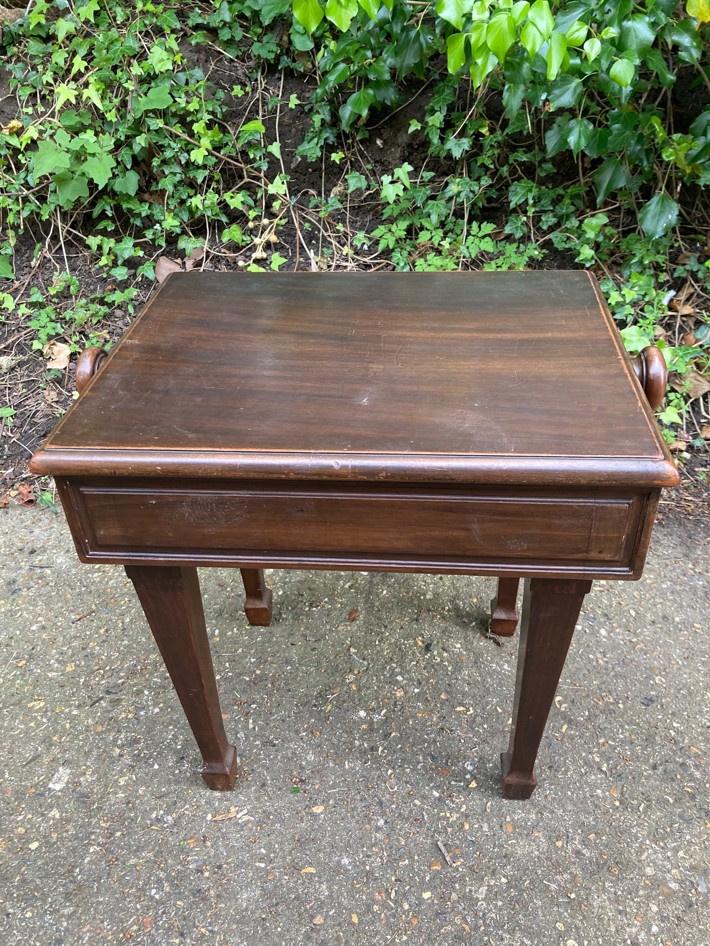 Vintage Mahogany Adjustable Piano Stool