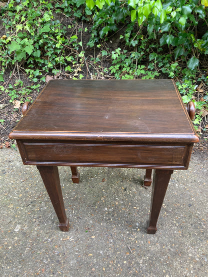 Vintage Mahogany Adjustable Piano Stool
