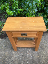 Load image into Gallery viewer, Oak Small Console Table With A Drawer

