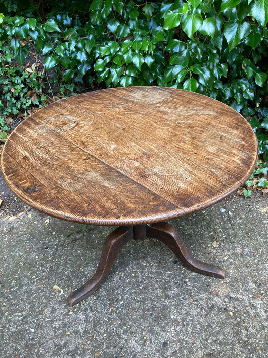 Antique Tilt Top Oak Table