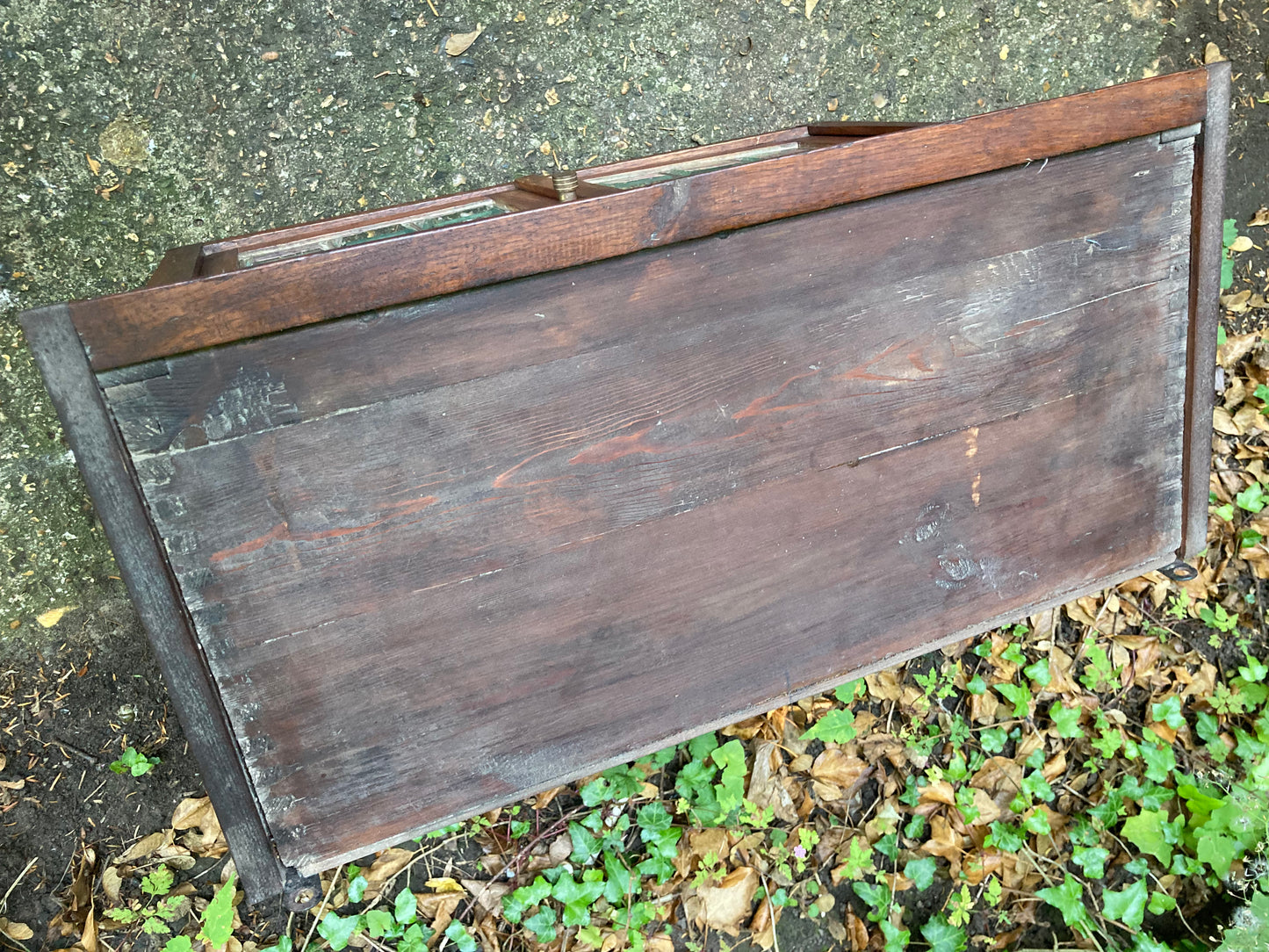 Vintage Two Door Glazed Wall Hanging Cupboard