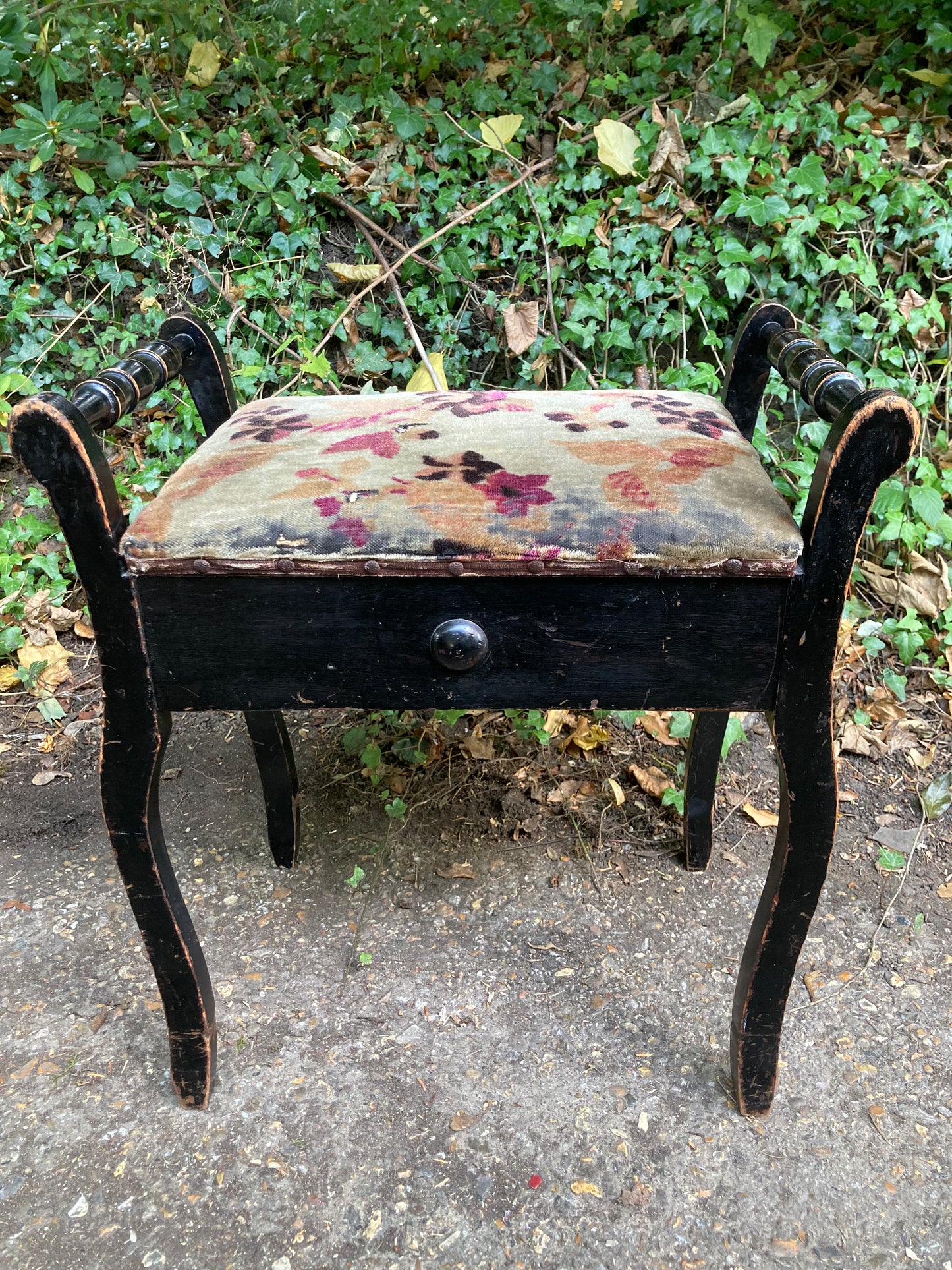 Vintage Piano Stool In Need Of Upholstering