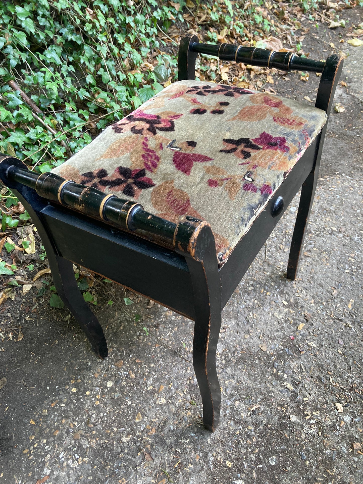 Vintage Piano Stool In Need Of Upholstering