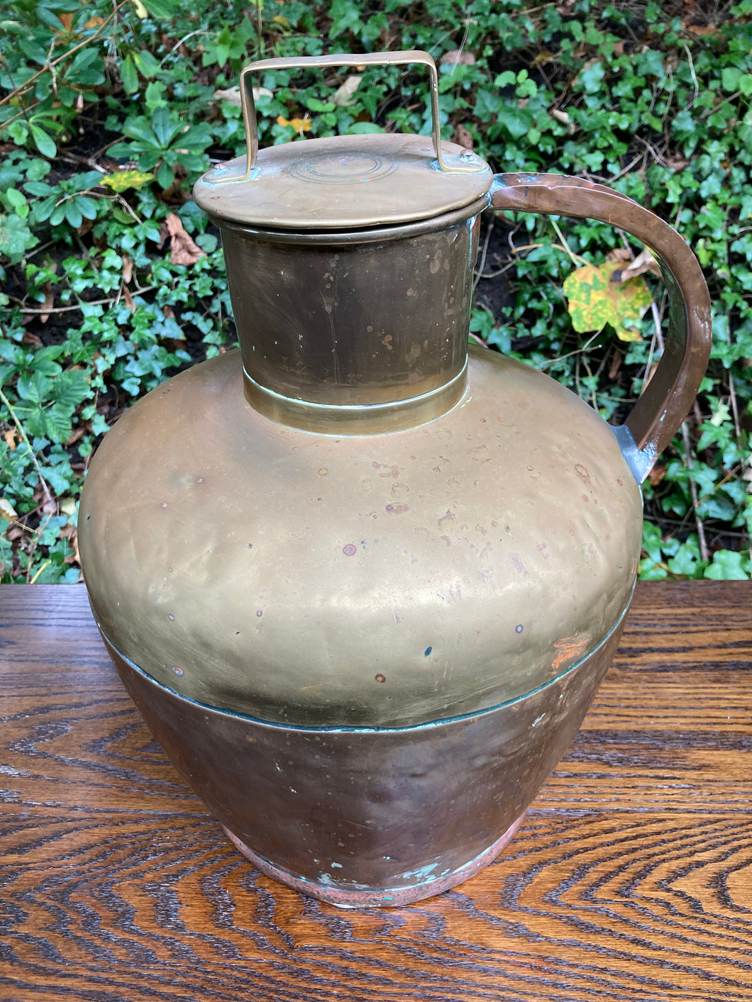 Antique Brass & Copper Milk Or Water Can