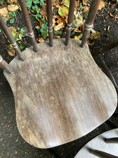 Set Of Four Spindle Back Chairs