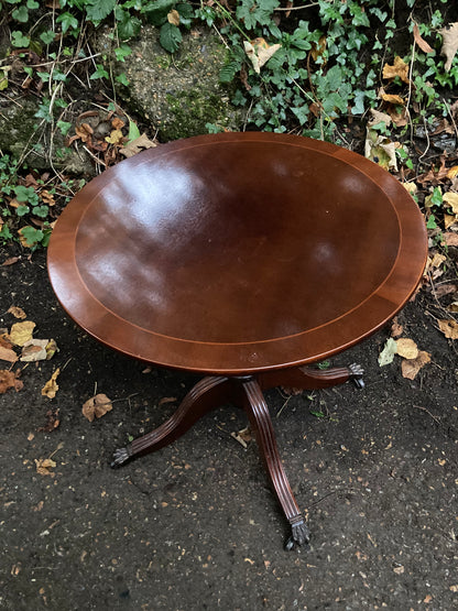 Mahogany Round Occasional Table Lamp Table