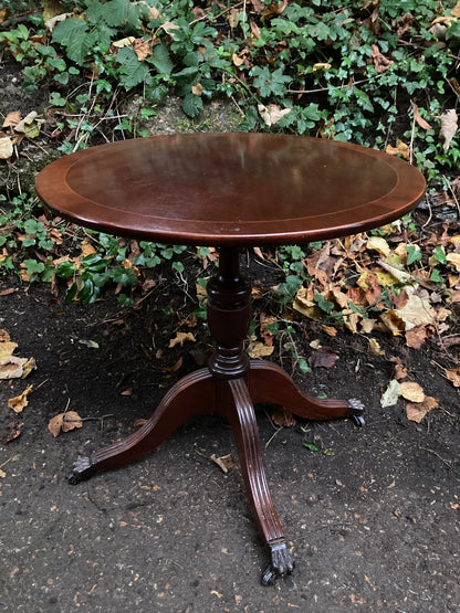 Mahogany Round Occasional Table Lamp Table