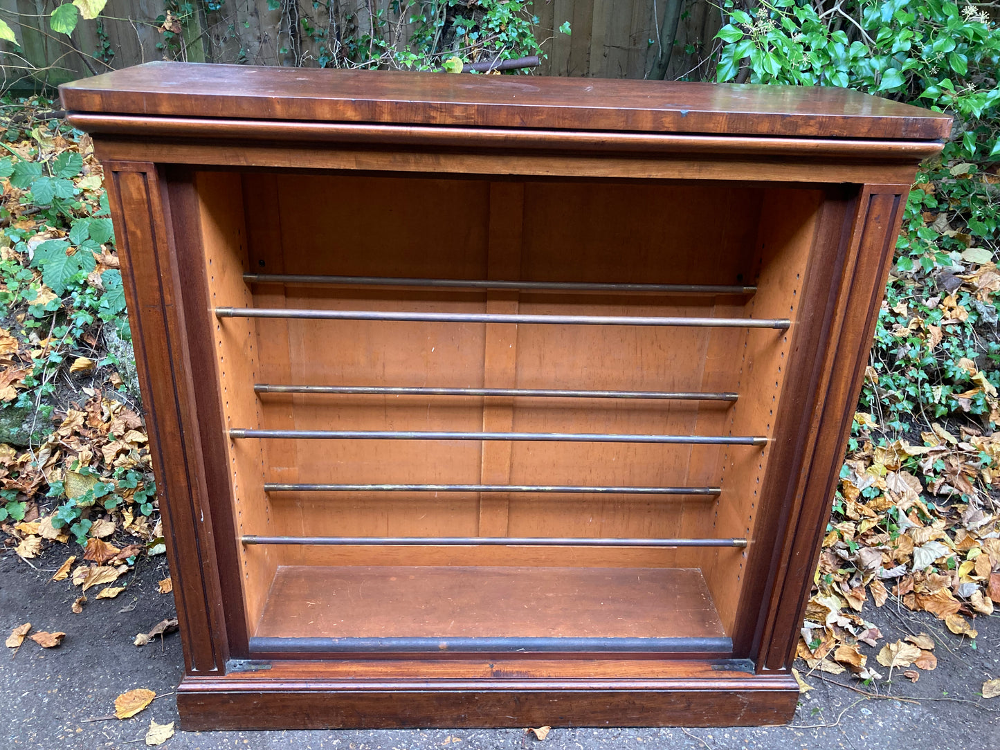 Antique Mahogany Cupboard Converted To Shoe Rack