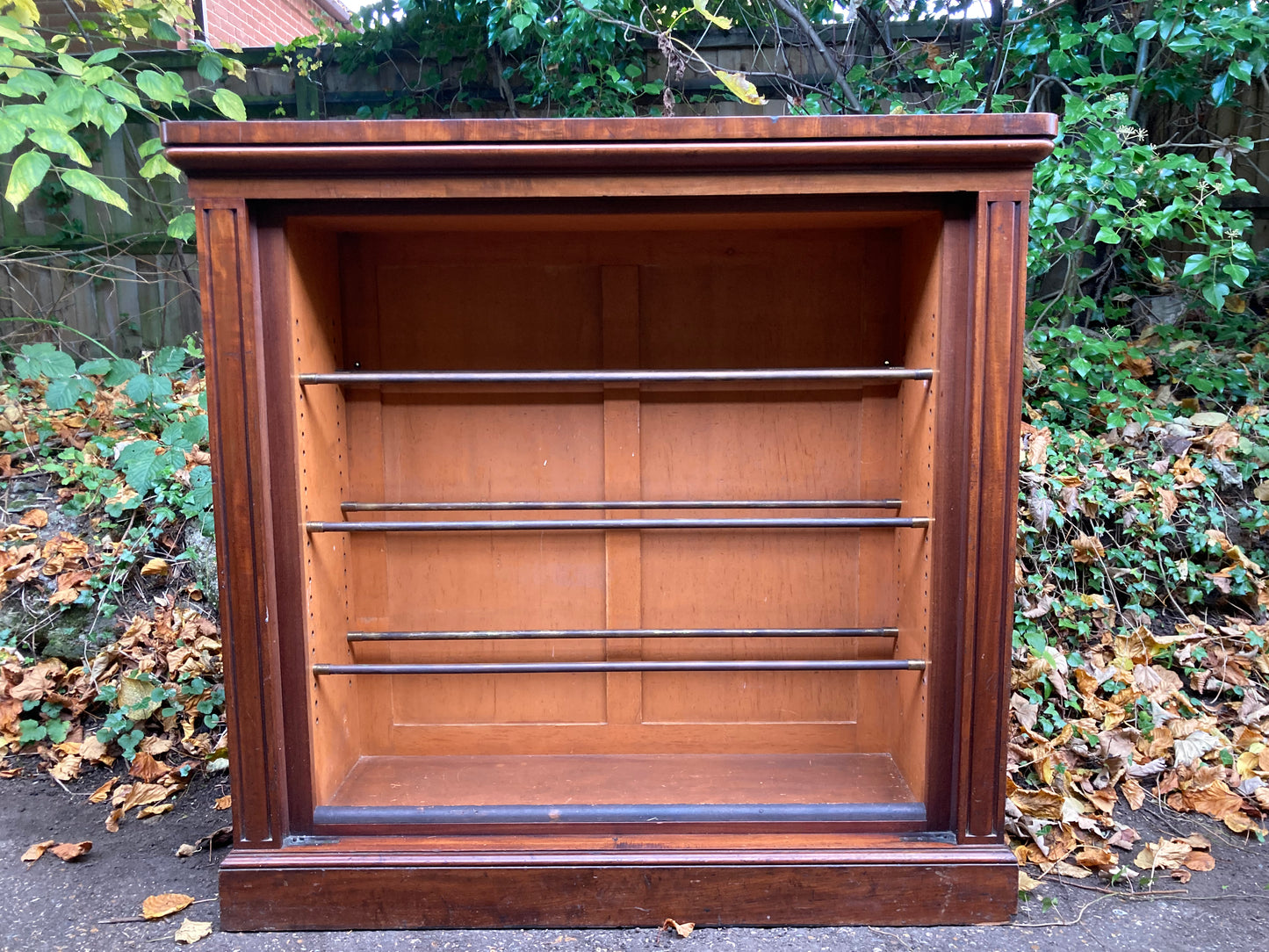 Antique Mahogany Cupboard Converted To Shoe Rack