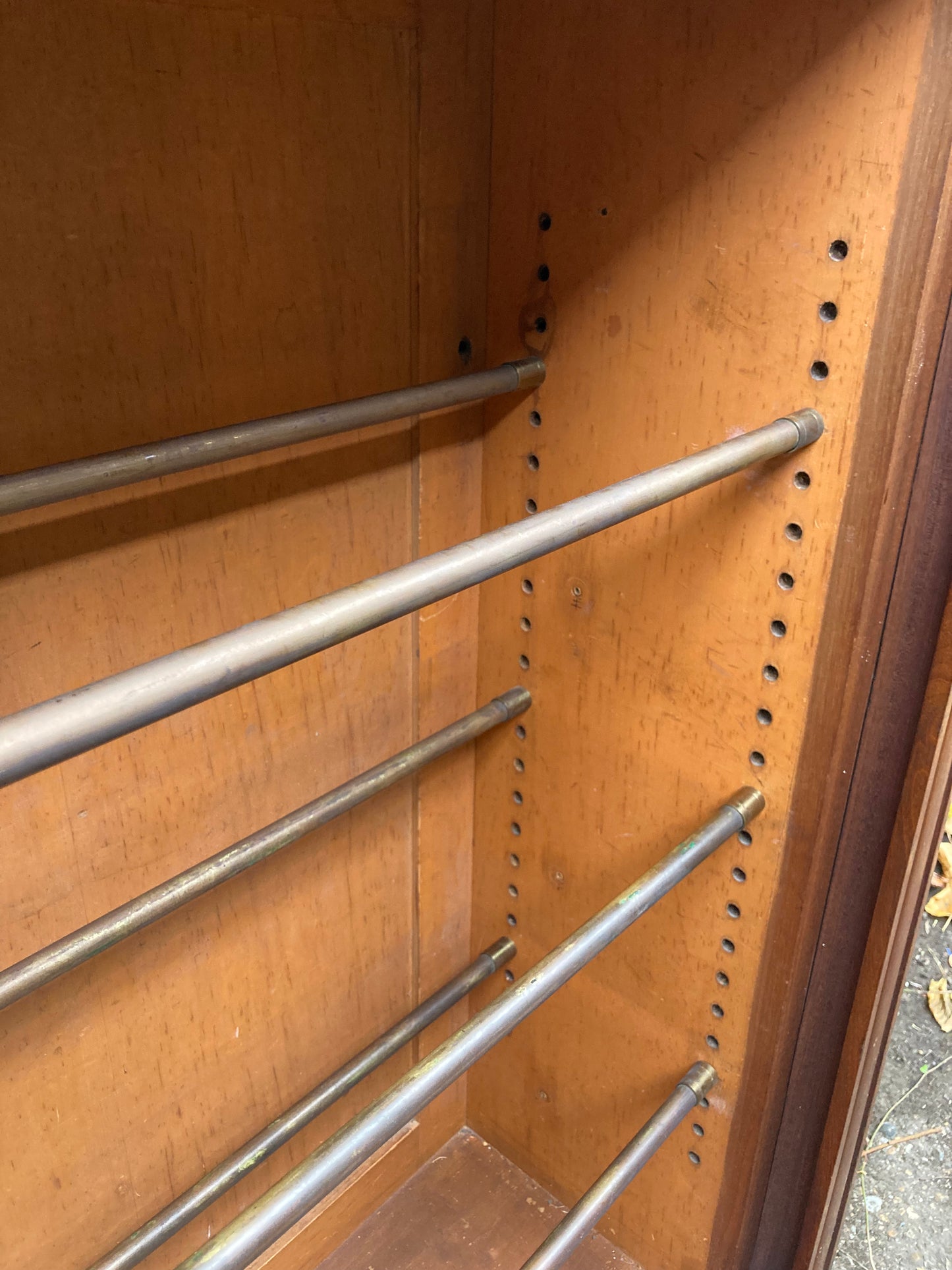 Antique Mahogany Cupboard Converted To Shoe Rack
