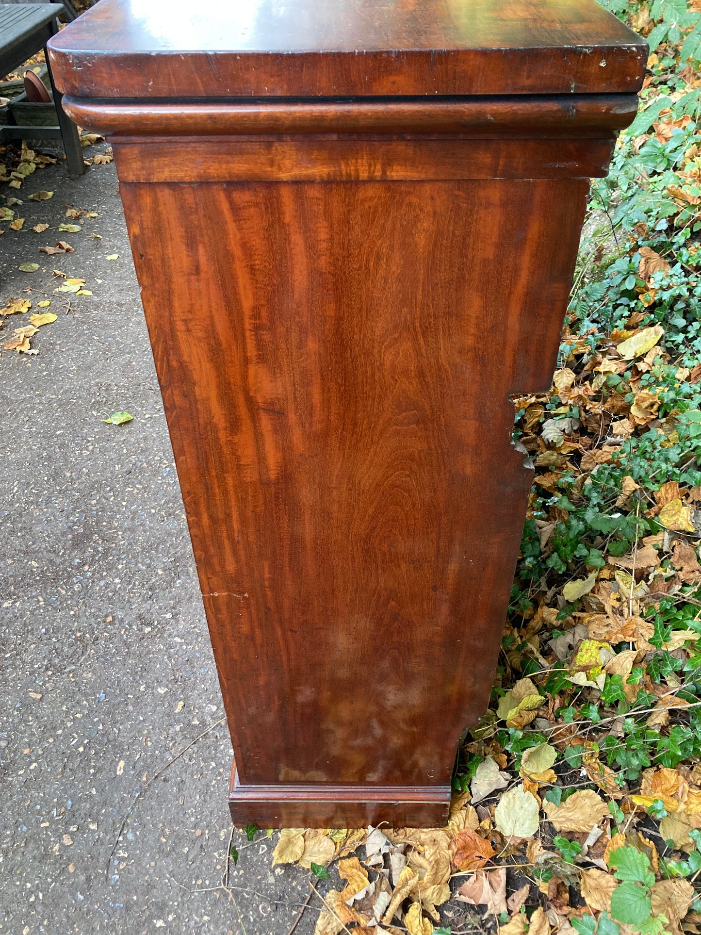 Antique Mahogany Cupboard Converted To Shoe Rack