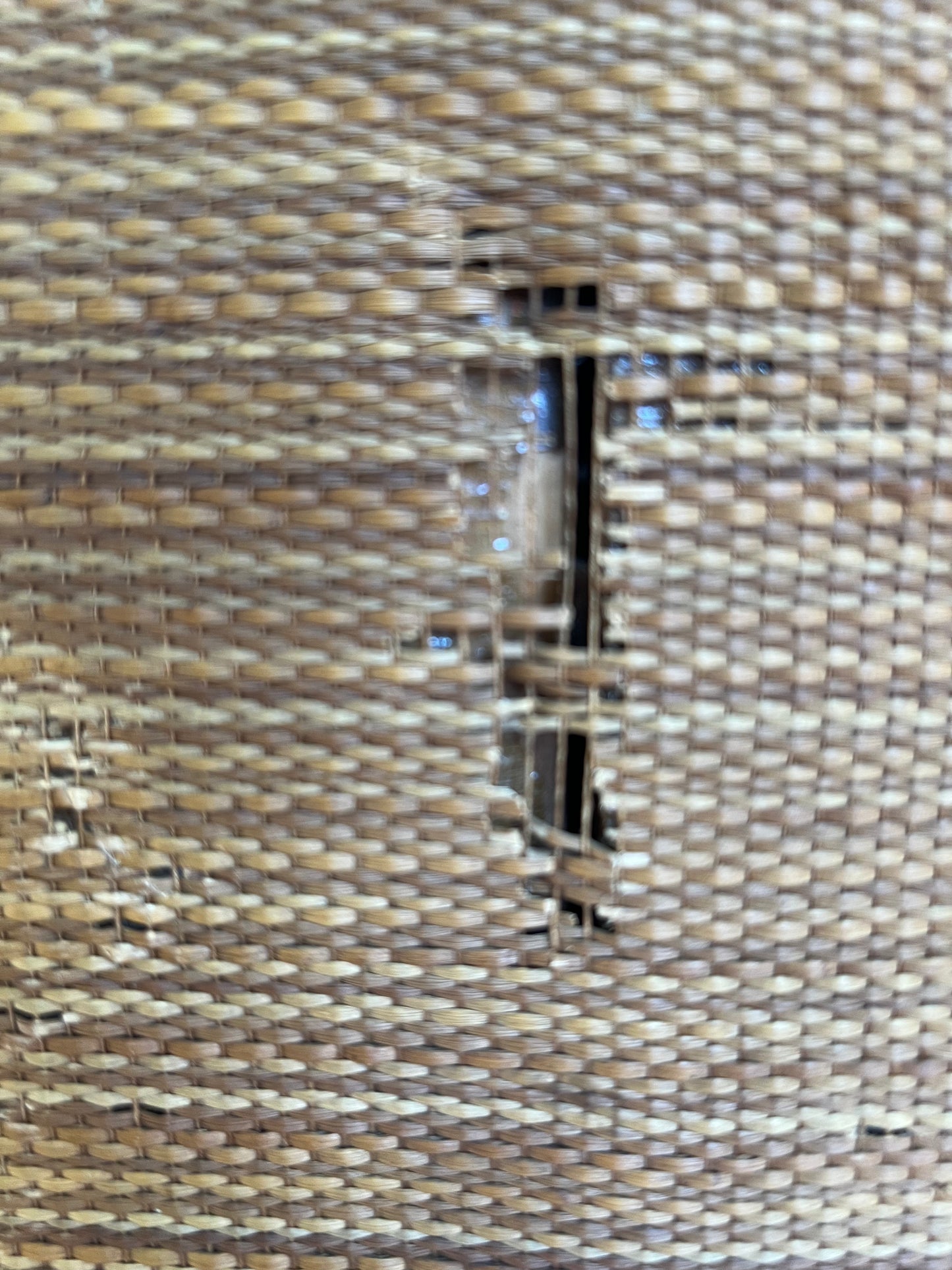 Victorian Tiger Bamboo And Wicker Wardrobe/Cupboard
