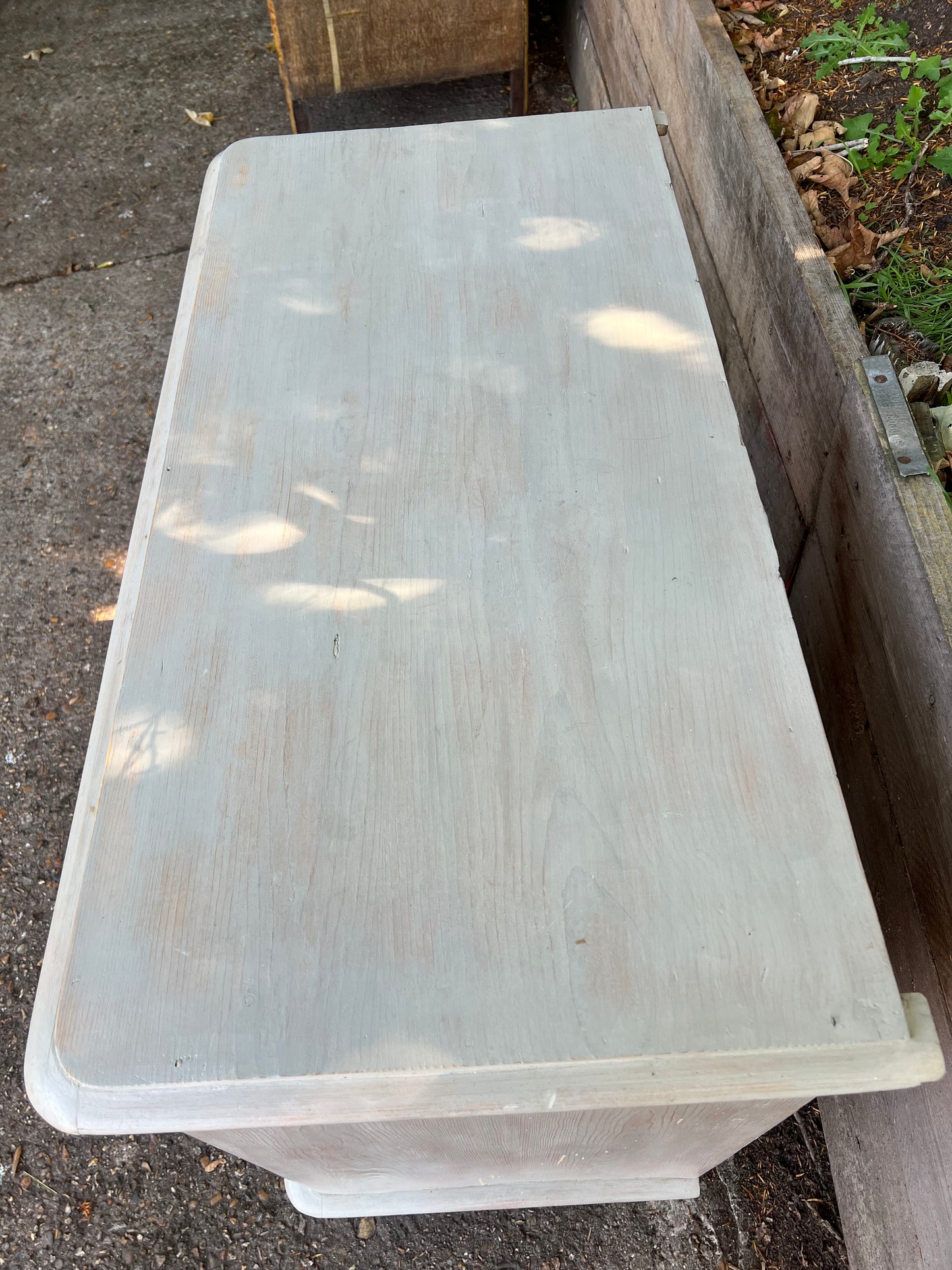 Grey Washed Solid Pine Two Over Two Chest Of Drawers