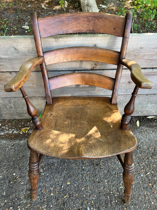 Victorian Elm Bar Back Carver Chair