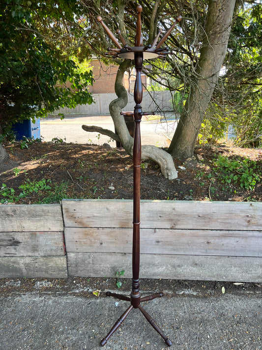 Mahogany Hat And Coat Stand