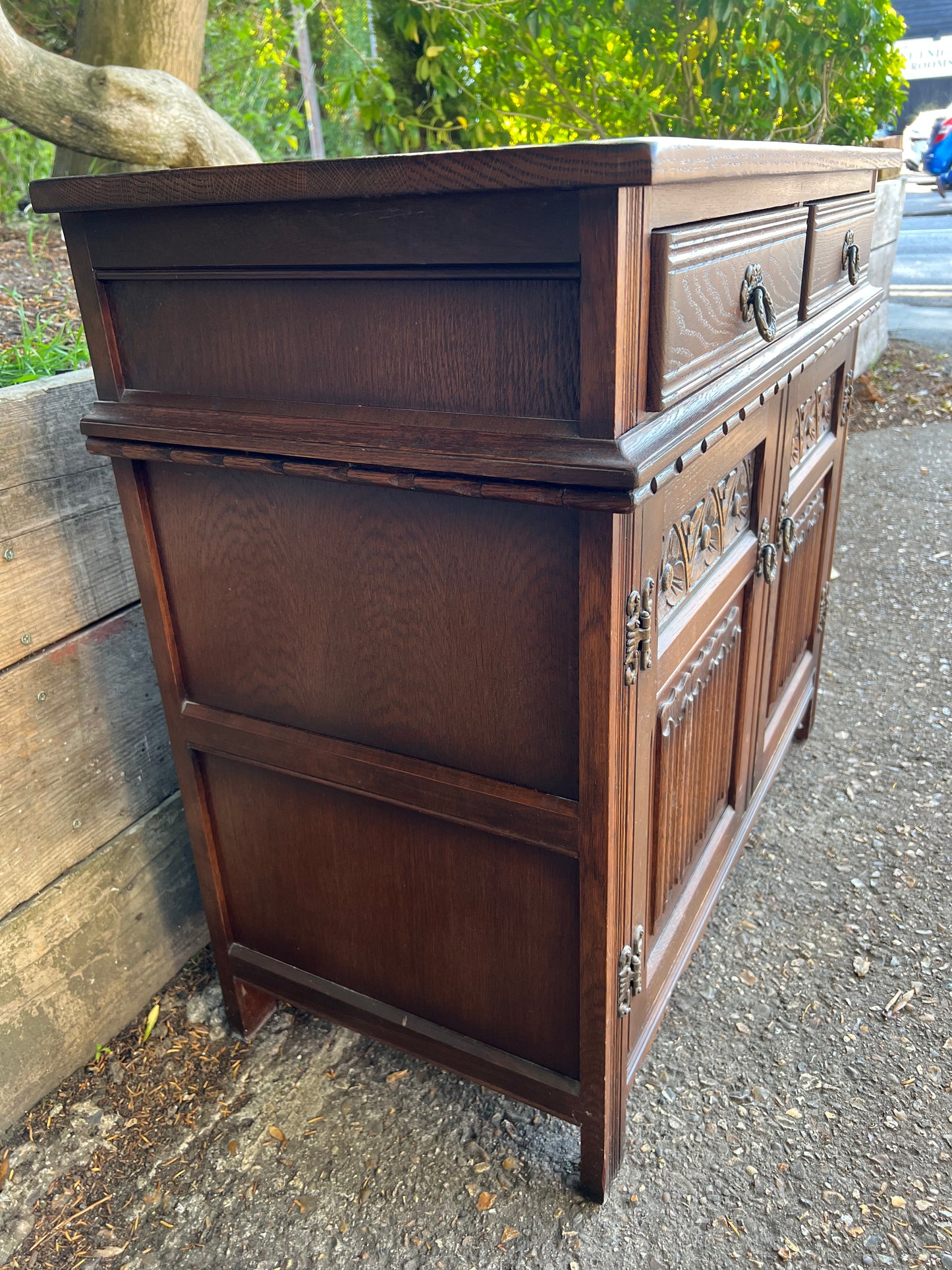 Old Charm Small Sideboard Two Drawers Over Two Cupboards