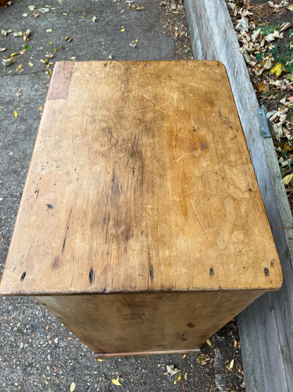 Antique Pine Cupboard And Four Small Drawers