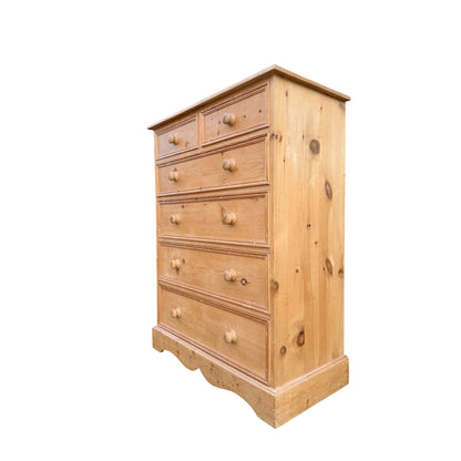 Vintage Waxed Pine Chest of Drawers – Five Drawer Pine Chest
