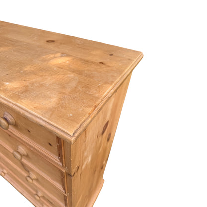 Vintage Waxed Pine Chest of Drawers – Five Drawer Pine Chest