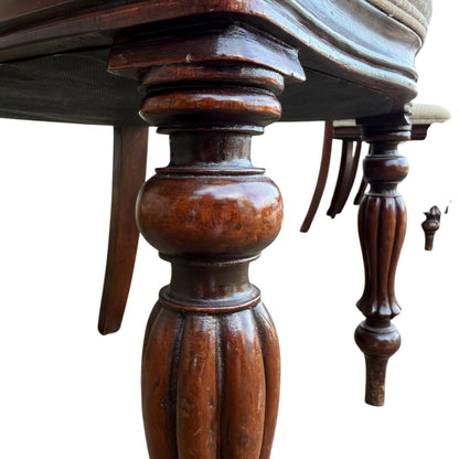 Set of 8 Vintage Mahogany Dining Chairs – Balloon Back Dining Chairs with Upholstered Seats