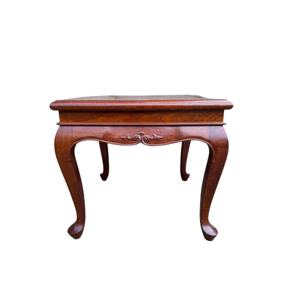Vintage Mahogany Lamp Table – Queen Anne Style Cabriole Leg Side Table
