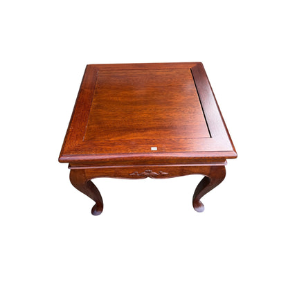 Vintage Mahogany Lamp Table – Queen Anne Style Cabriole Leg Side Table