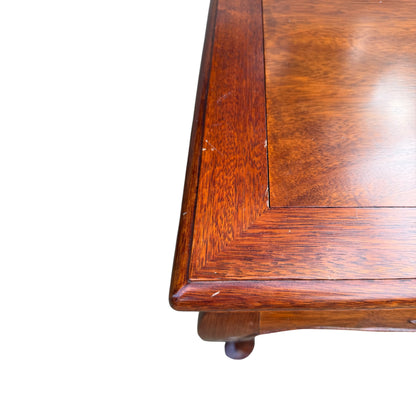Vintage Mahogany Lamp Table – Queen Anne Style Cabriole Leg Side Table