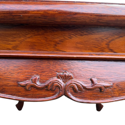 Vintage Mahogany Lamp Table – Queen Anne Style Cabriole Leg Side Table