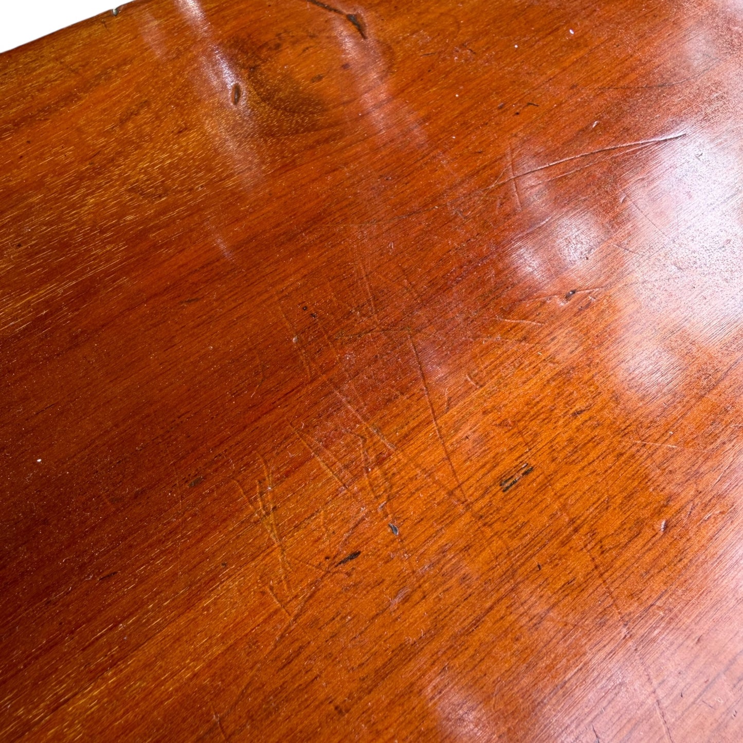 Antique Mahogany Bedside Cabinet / Pot Cupboard – Victorian Inlaid Single Door Cupboard