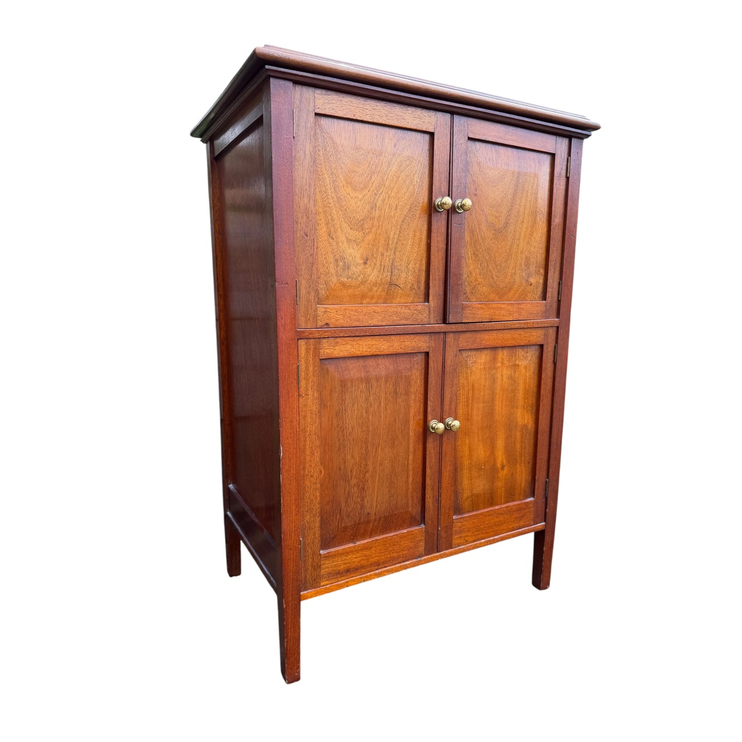 Vintage Mahogany Cocktail Cabinet / Drinks Cabinet – Mid Century Four Door Storage Cupboard