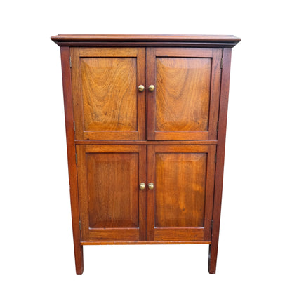 Vintage Mahogany Cocktail Cabinet / Drinks Cabinet – Mid Century Four Door Storage Cupboard