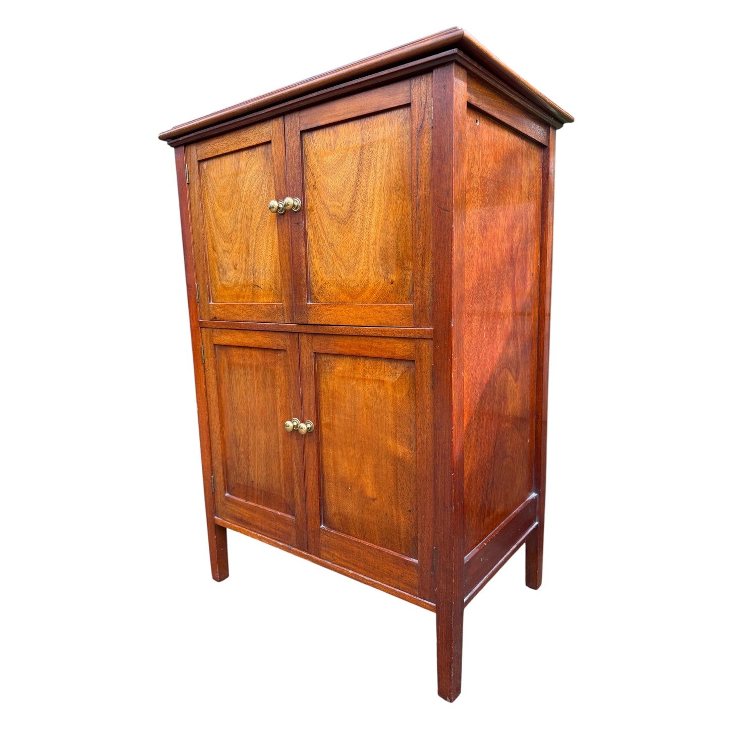Vintage Mahogany Cocktail Cabinet / Drinks Cabinet – Mid Century Four Door Storage Cupboard